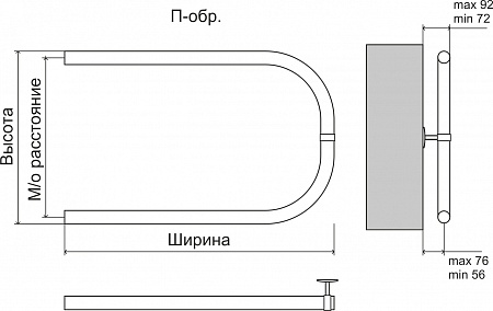 Эконом П-обр AISI 32х2 500х500 Полотенцесушитель  TERMINUS Братск - фото 3