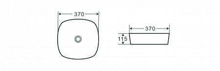 Раковина накладная Terminus Классик 370х370х115 Братск - фото 3