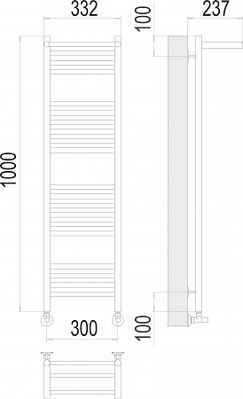 Аврора с/п П20 300х1000 Полотенцесушитель  TERMINUS Братск - фото 3