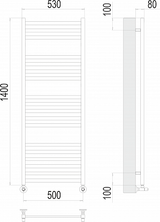 Грета П18 500х1400 Полотенцесушитель  TERMINUS Братск - фото 3