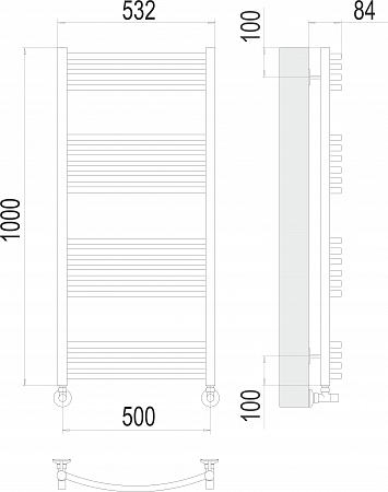 Классик П20 500х1000 Полотенцесушитель  TERMINUS Братск - фото 3