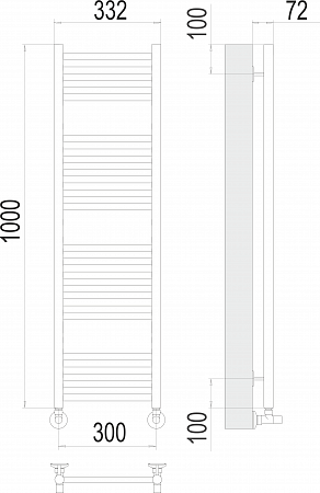 Аврора П20 300х1000 Полотенцесушитель  TERMINUS Братск - фото 3