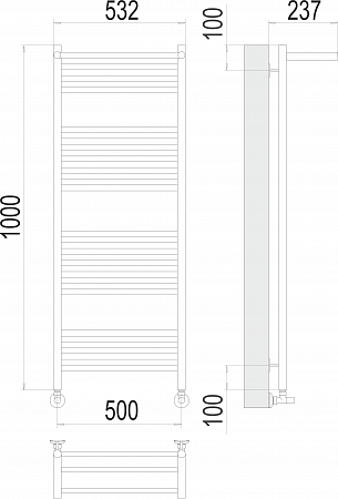 Аврора с/п П20 500х1000 Полотенцесушитель  TERMINUS Братск - фото 3