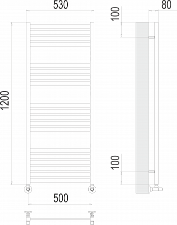 Тоскана П19 500х1200 Полотенцесушитель  TERMINUS Братск - фото 3