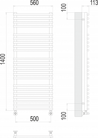 Кремона П22 500х1400 Полотенцесушитель  TERMINUS Братск - фото 3