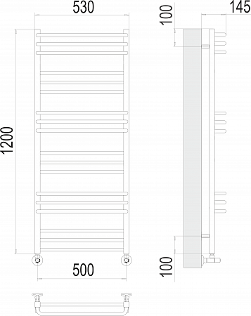 Соренто П18 500х1200 Полотенцесушитель  TERMINUS Братск - фото 3