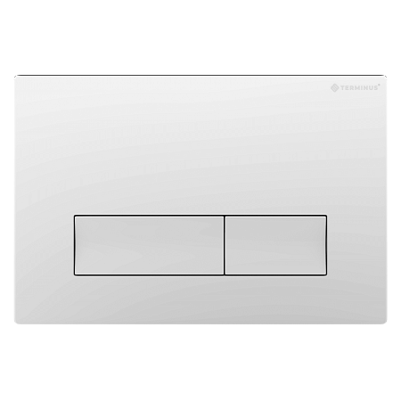 Клавиша смыва для инсталляции Terminus Classic кнопка прямоугольник цвет белый Братск - фото 1