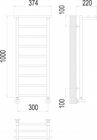 Контур c/п П9 300х1000 Полотенцесушитель  TERMINUS Братск - фото 3